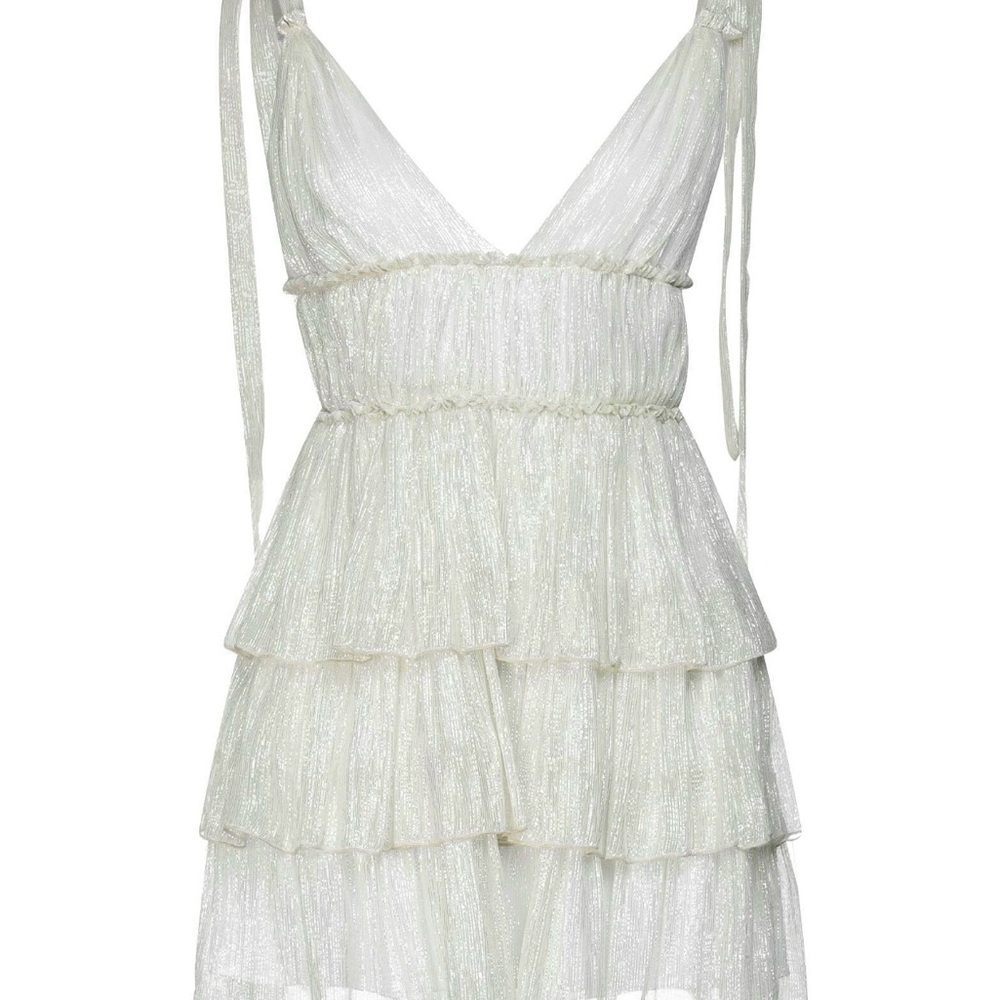 Glamorous White Tiered Dress